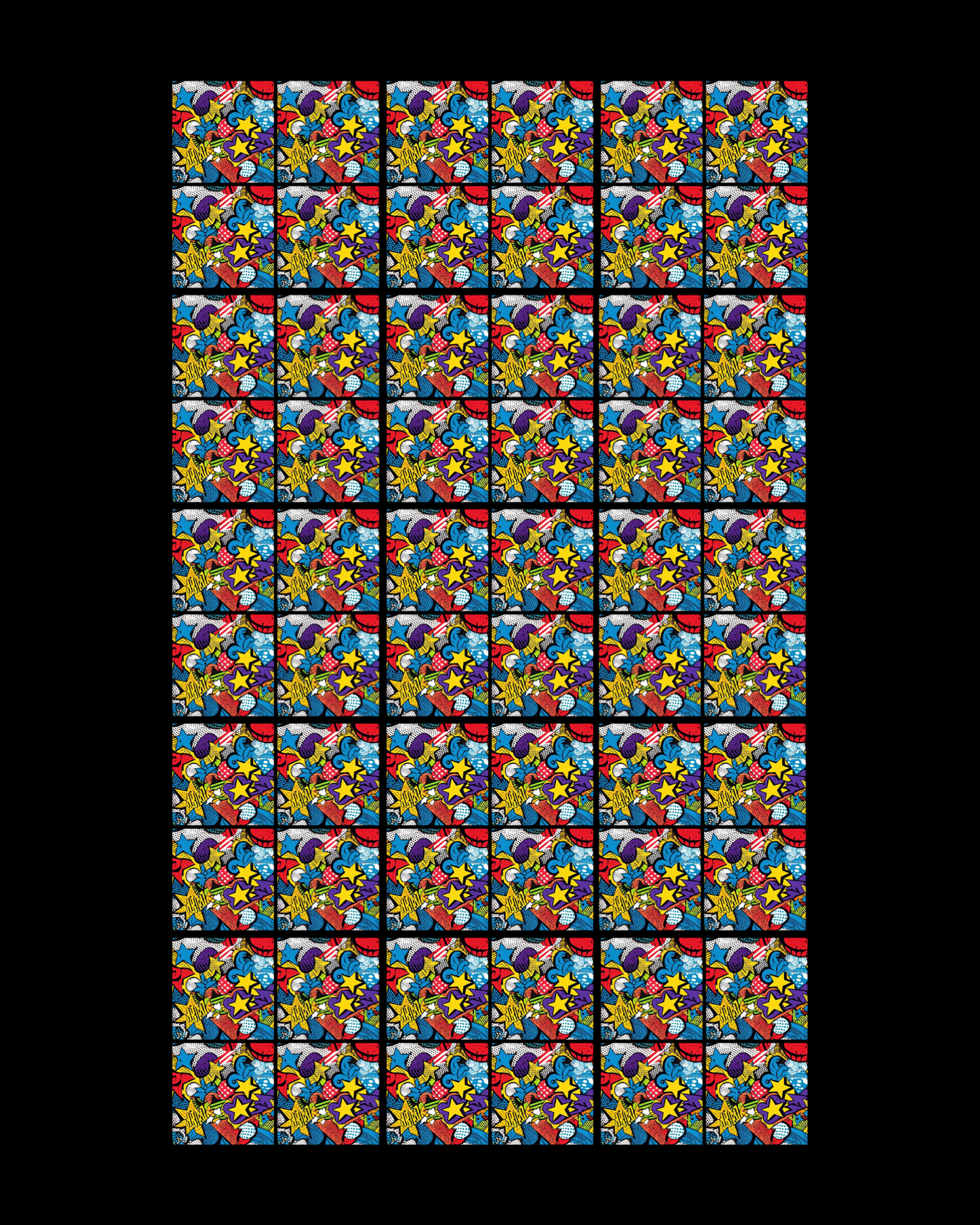 Retro Comic 01 • 6”x 6” Epoxy Wall Tiles