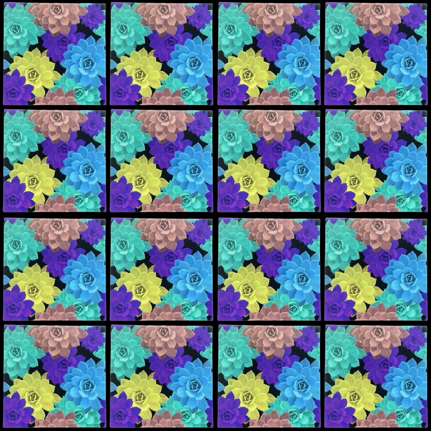 Flower Pop • 6”x 6” Epoxy Wall Tiles (16x Tiles)