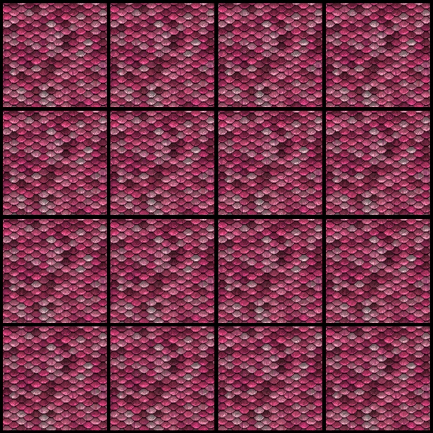 Scaled Pink • 6”x 6” Epoxy Wall Tiles (16x Tiles)