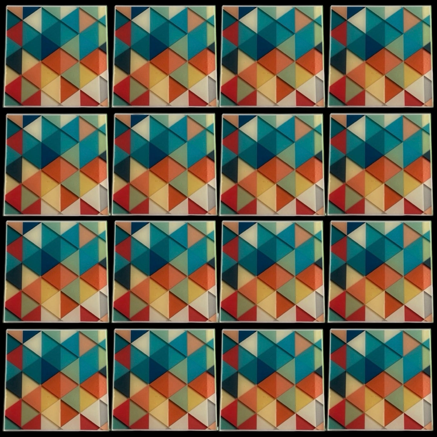 Triangle 02 • 6”x 6” Epoxy Wall Tiles (16x Tiles)