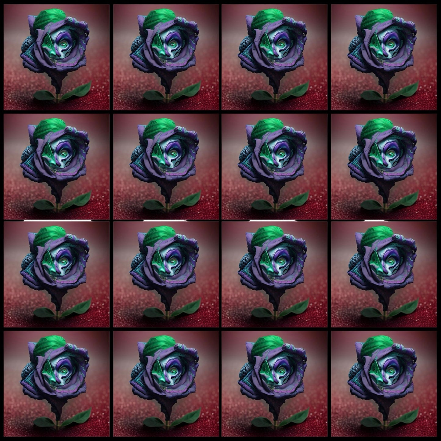 Rose Poison 1 • 6”x 6” Epoxy Wall Tiles (16x Tiles)