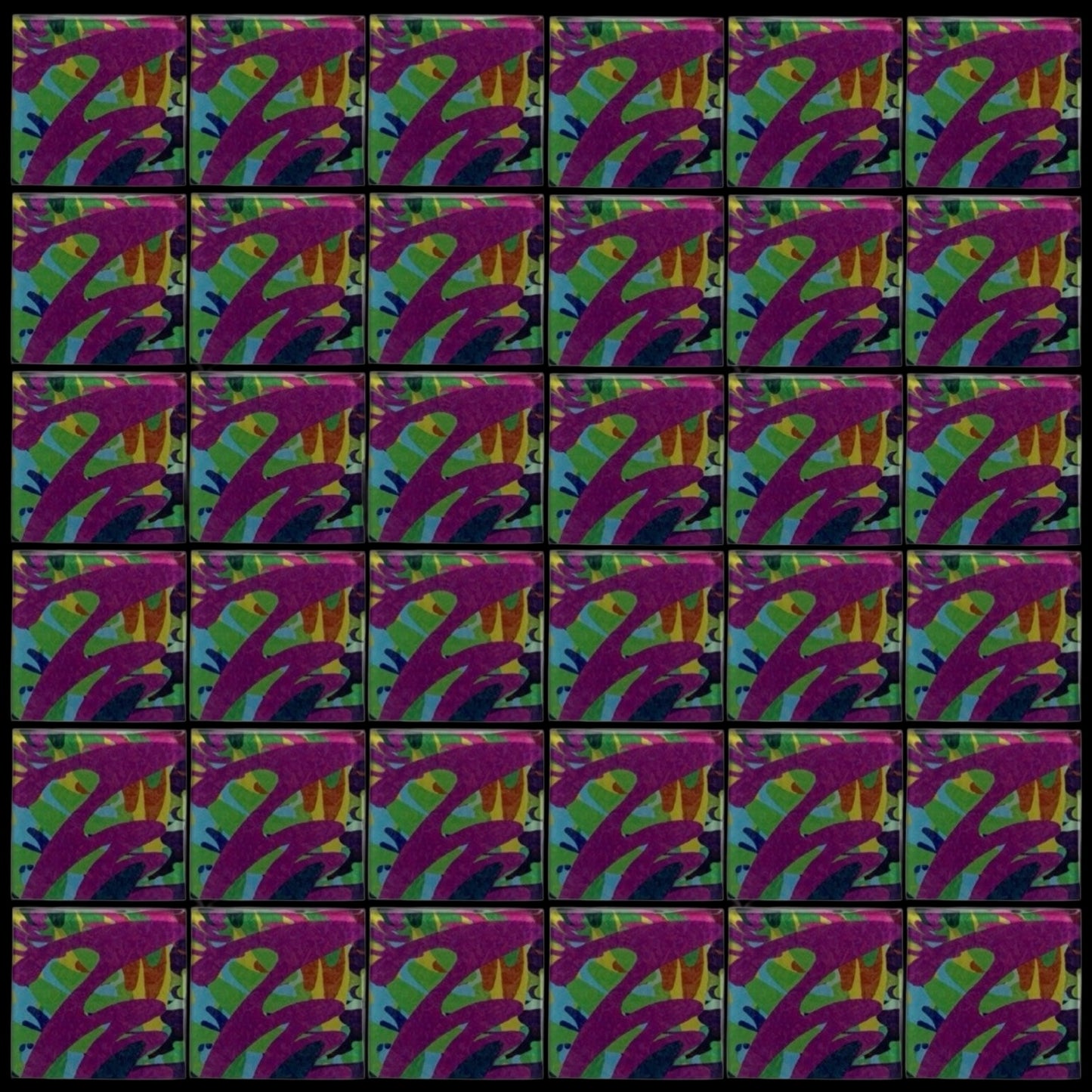 Graffiti 12 • 4”x 4” Epoxy Wall Tiles (36x Tiles)