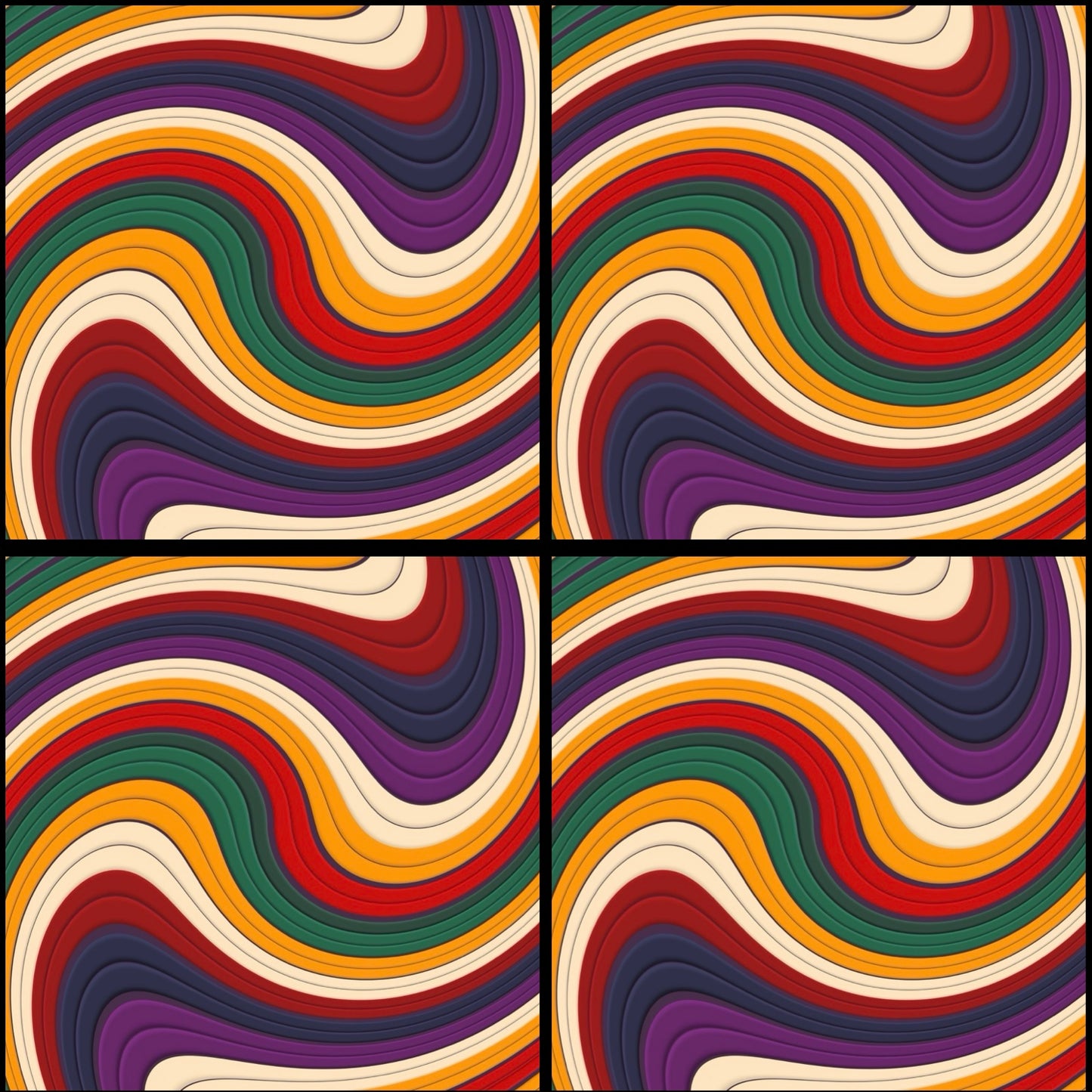 Swirl 12 • 12”x 12” Epoxy Wall Tiles Tiles (4x Tiles)