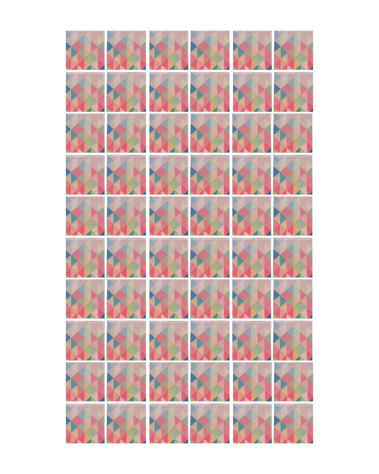 Triangle 01 • 6”x 6” Epoxy Wall Tiles (60x Tiles)