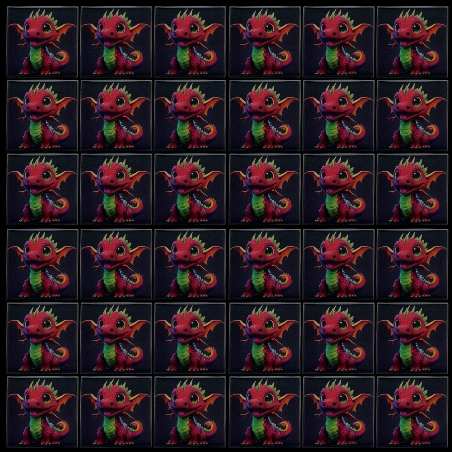 Baby D1 • 4”x 4” Epoxy Wall Tiles (36x Tiles)