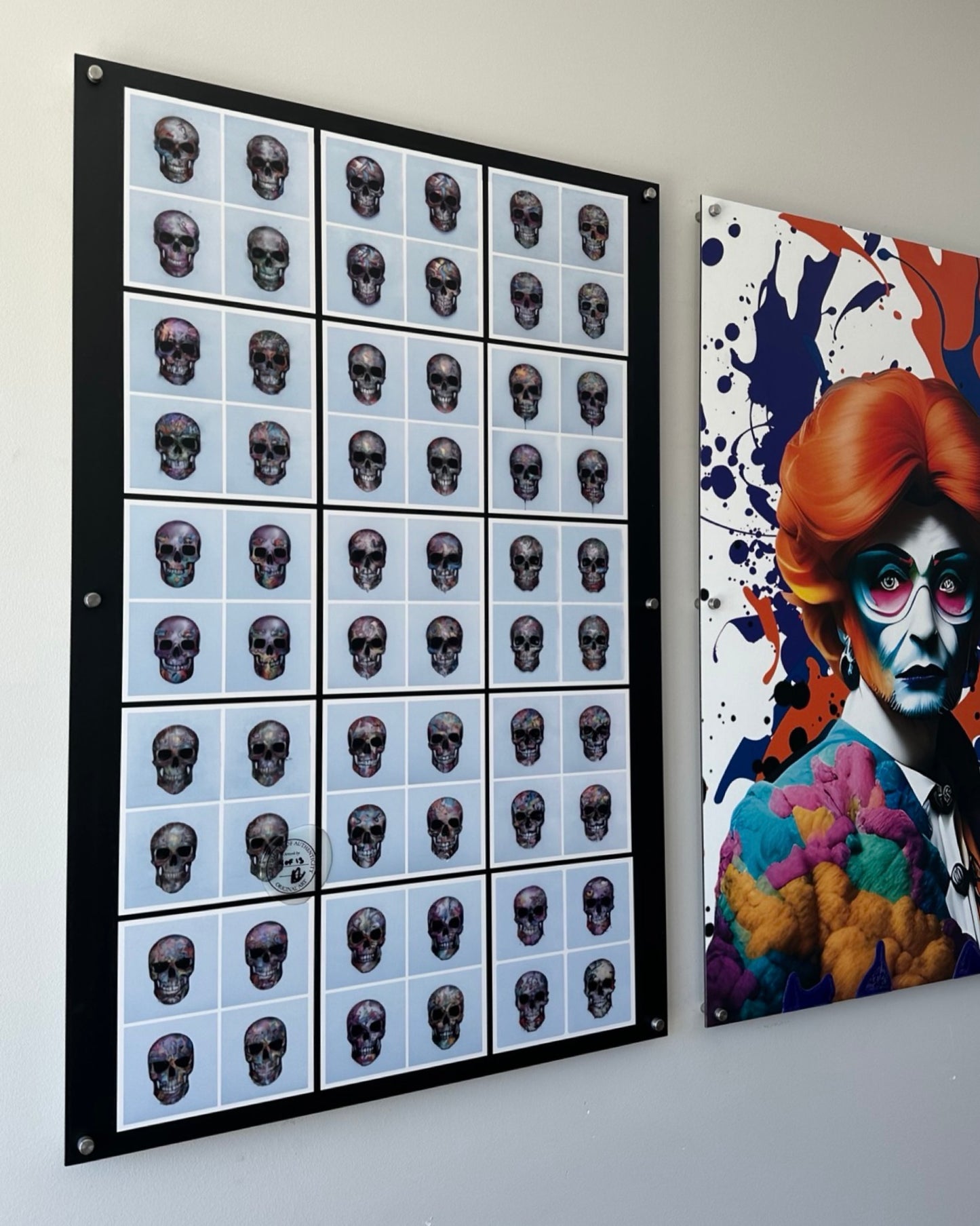 1991 PIXEL SKULLS • Mickey Crystal Limited Metal Print 24”x 36”