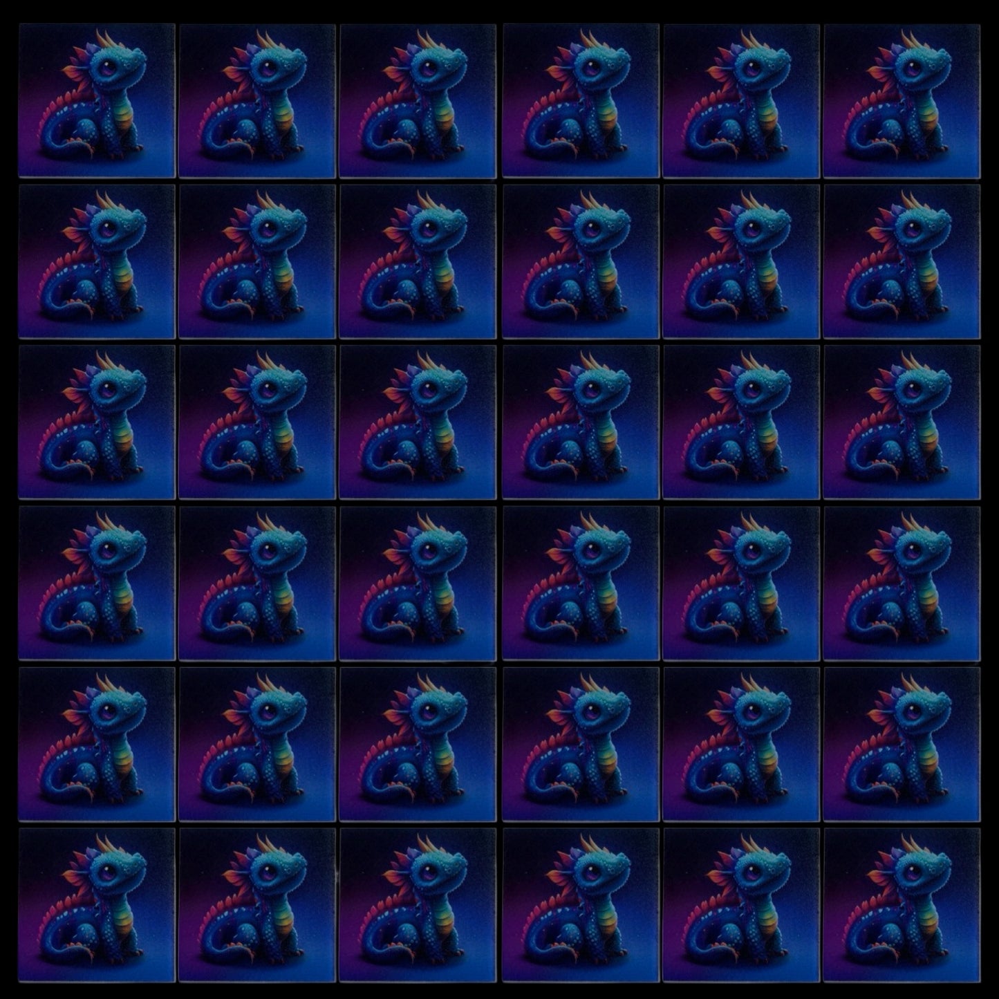 Baby D2 • 4”x 4” Epoxy Wall Tiles (36x Tiles)