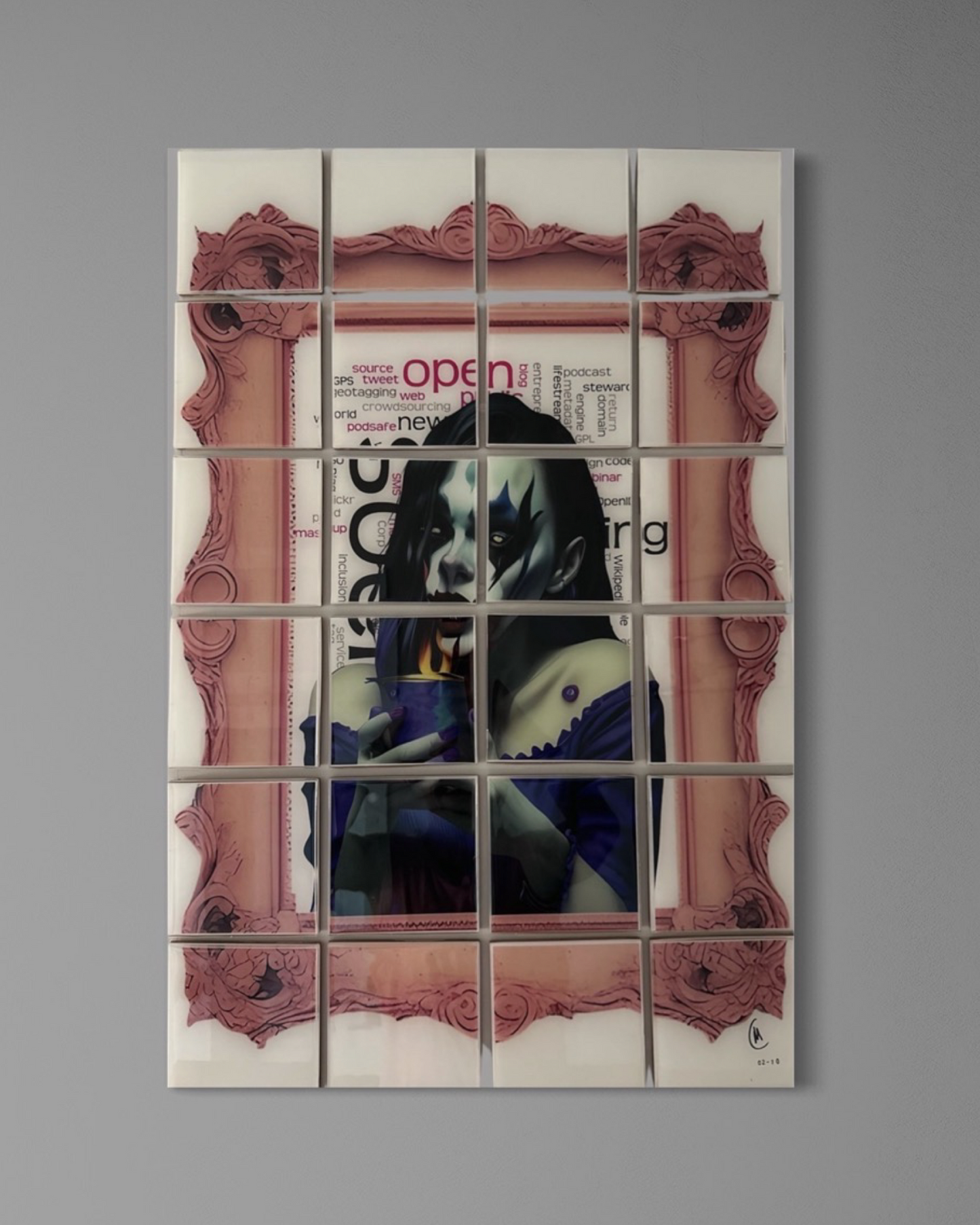 Social Addict • 24”x 36” Epoxy Mosaic (24x Tiles)