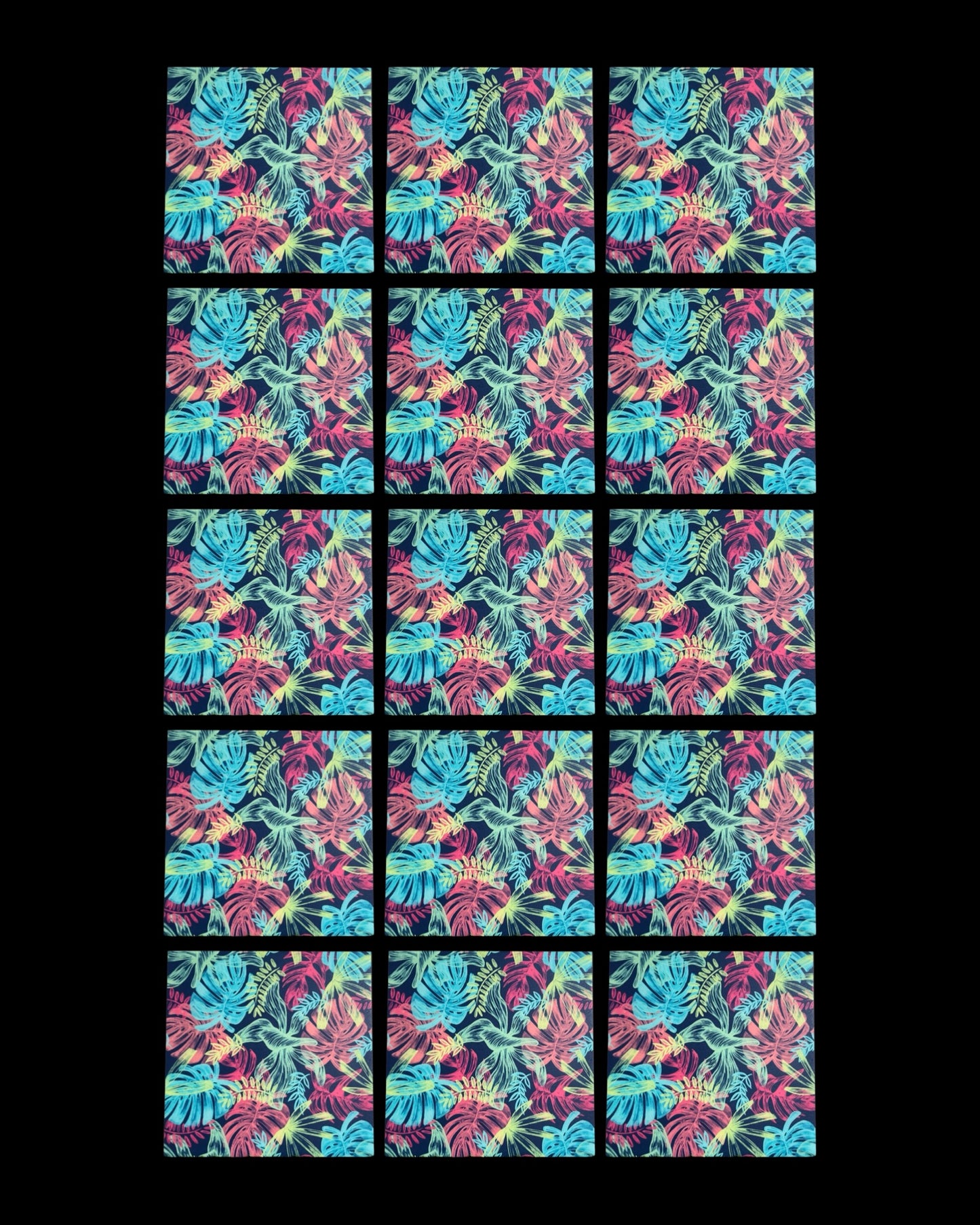 Floral 35 • 12”x 12” Epoxy Wall Tiles Tiles (4x Tiles)