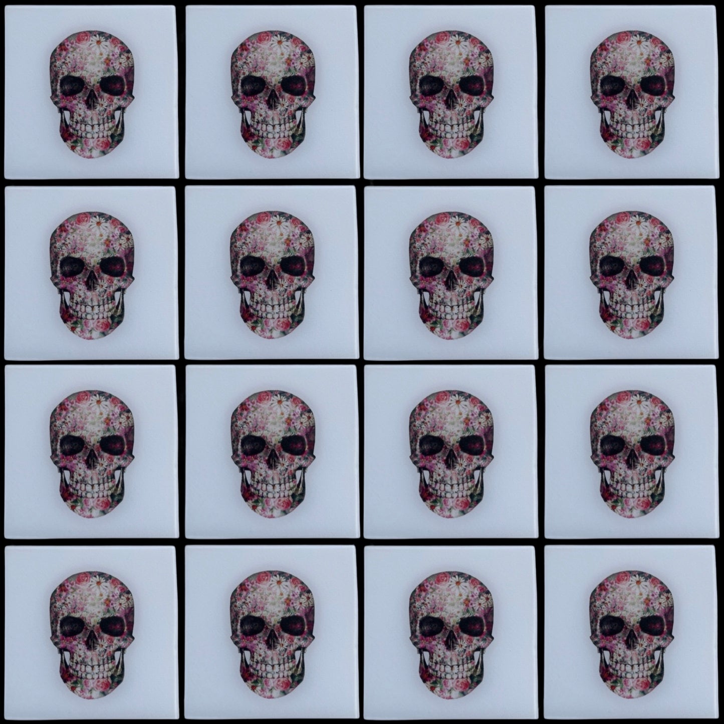 Skull 22 • 6”x 6” Epoxy Wall Tiles (16x Tiles)