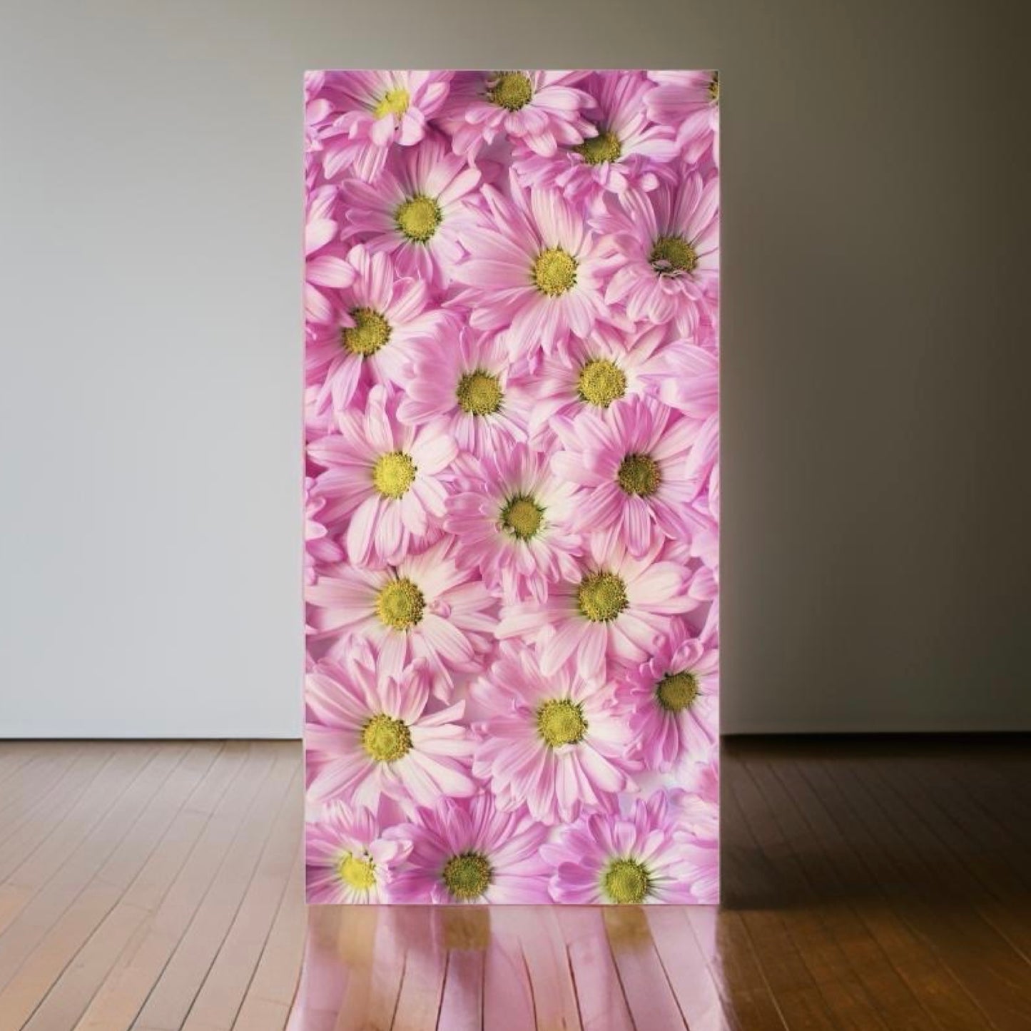 SUNFLOWER PINK • 12”x 24” Tiles • Ceramic Wall Panel Art