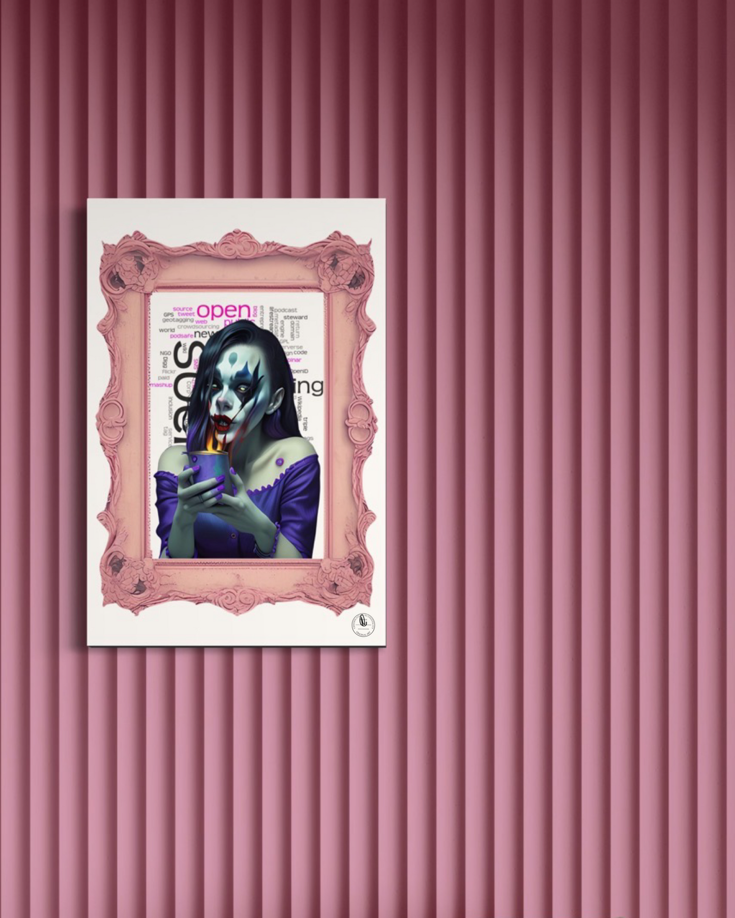 SOCIAL ADDICT • Mickey Crystal Limited Metal Print 24”x 36”