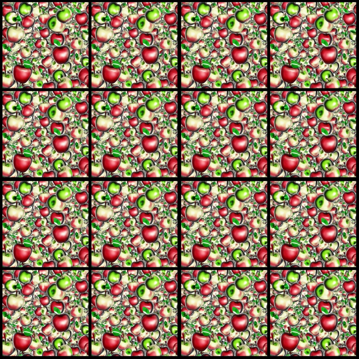 Apple 3 • 6”x 6” Epoxy Wall Tiles (16x Tiles)