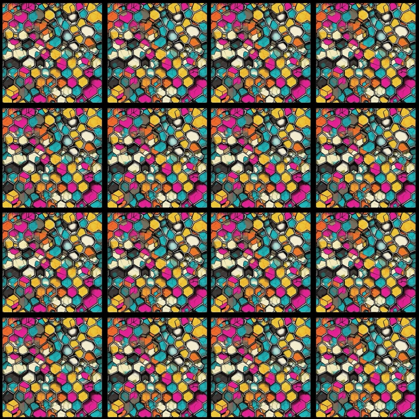 Comb 12 • 6”x 6” Epoxy Wall Tiles (16x Tiles)