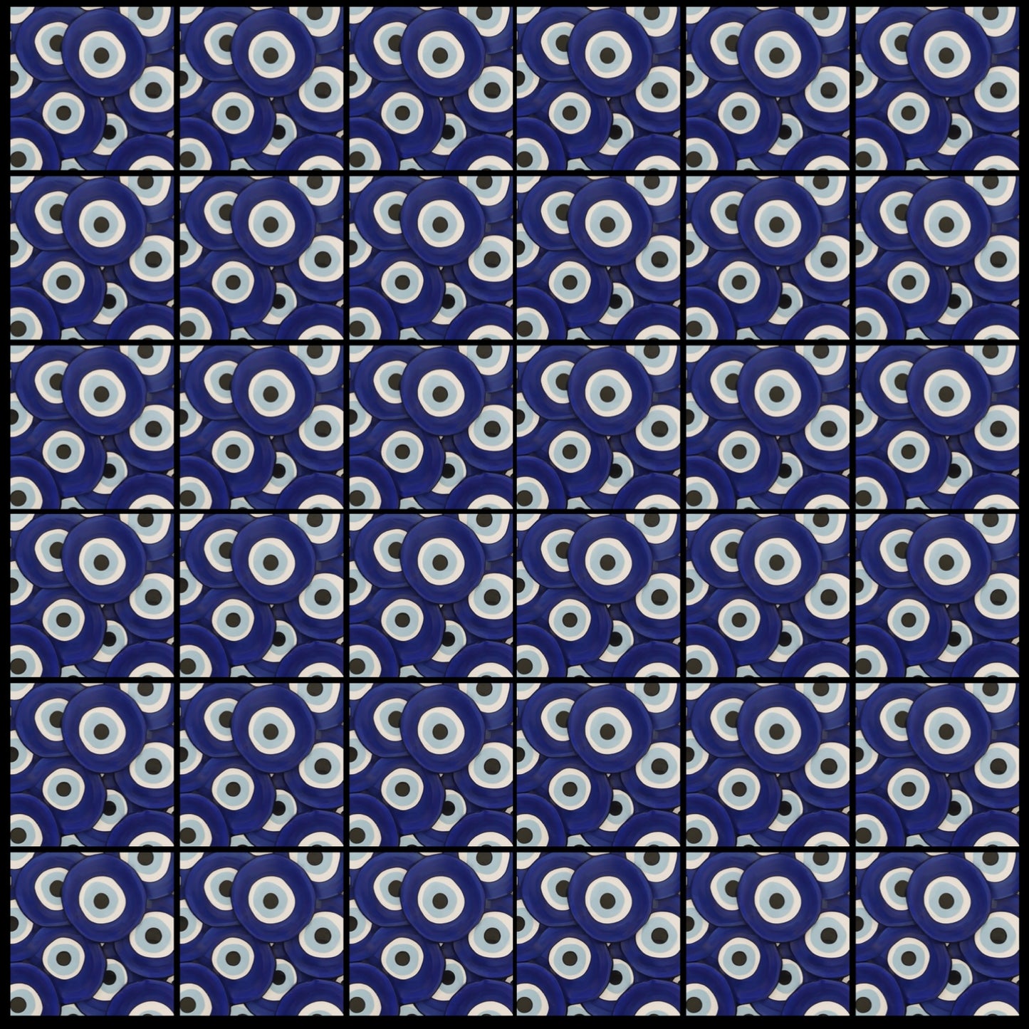Evil Eye 04 • 4”x 4” Epoxy Wall Tiles (36x Tiles)