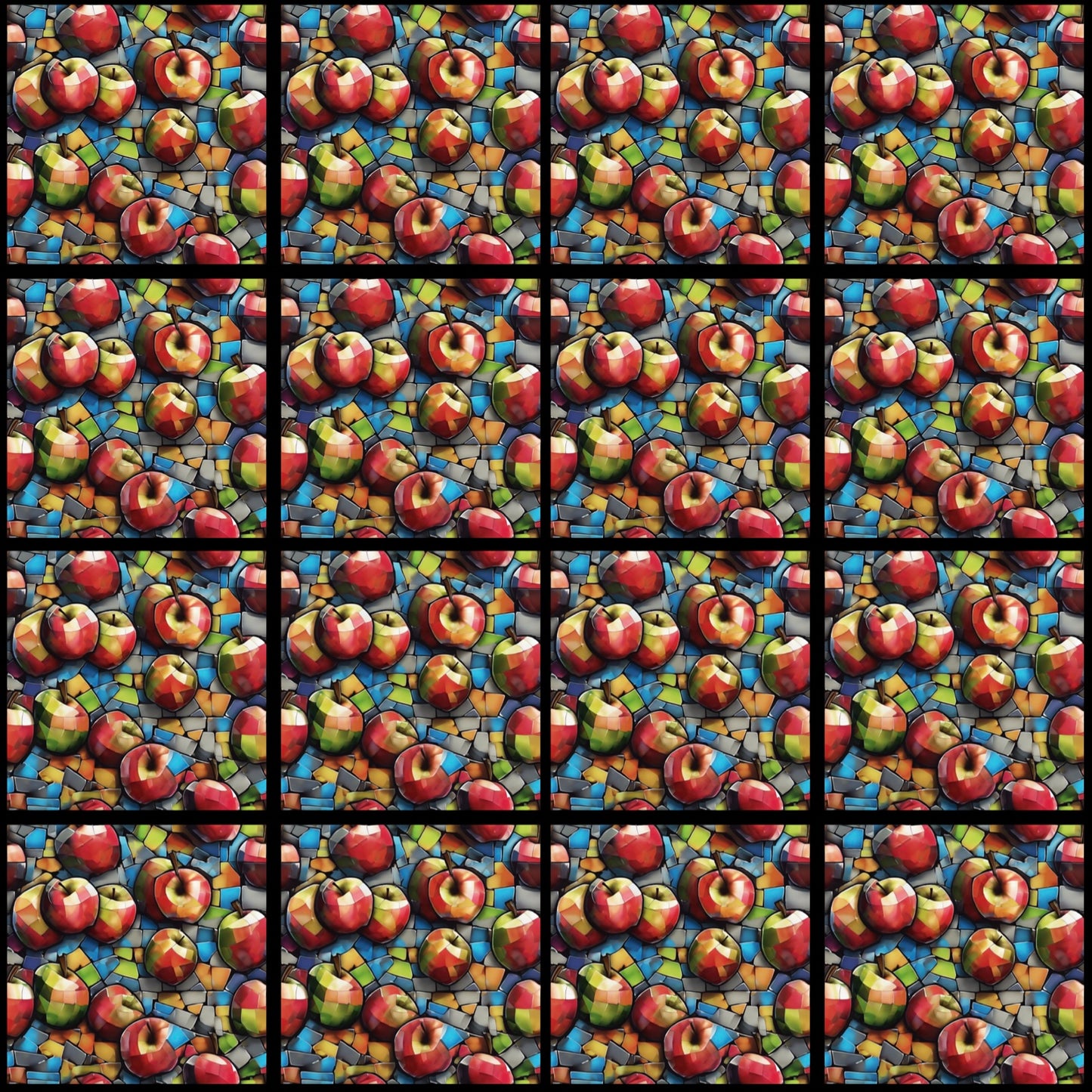 Tiled Apple 1 • 6”x 6” Epoxy Wall Tiles (16x Tiles)