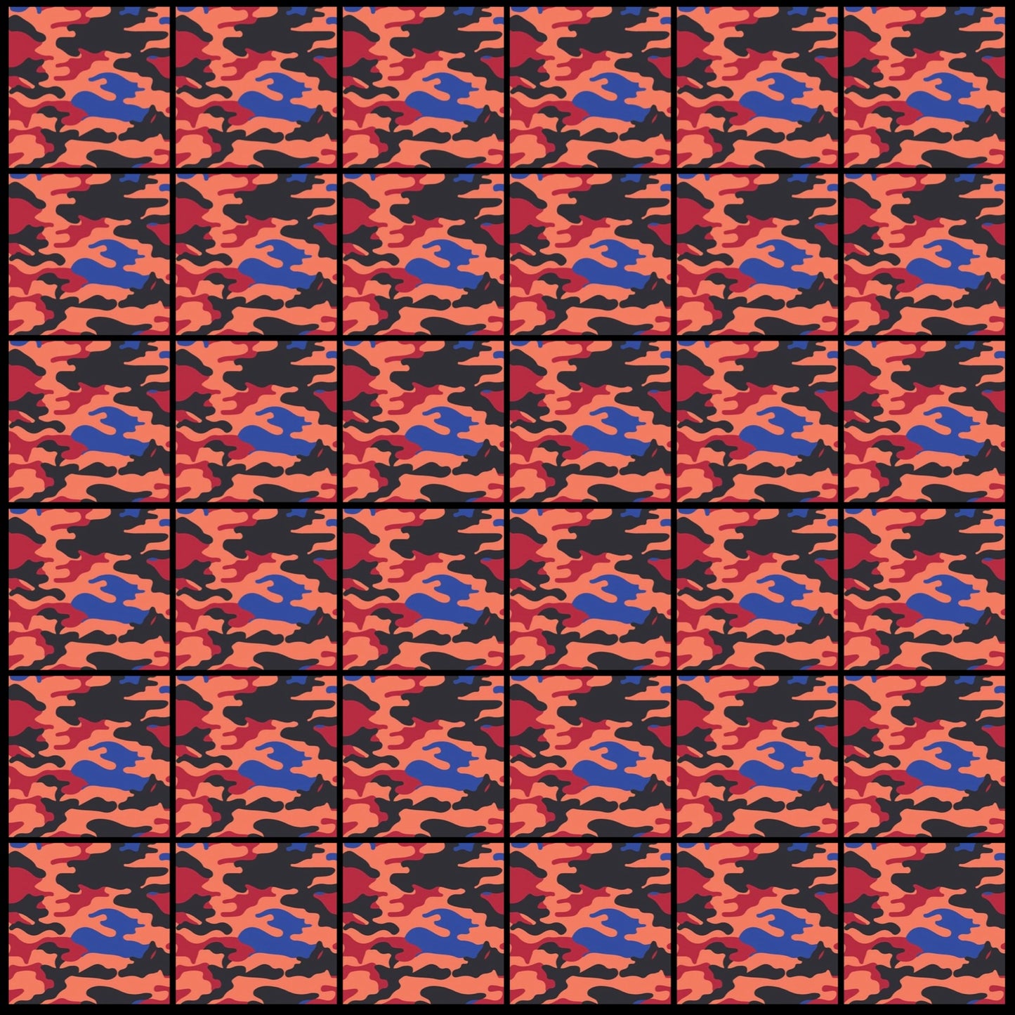 Camo 06 • 4”x 4” Epoxy Wall Tiles (36x Tiles)