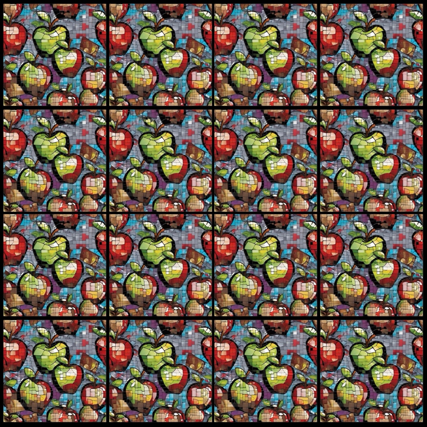 Tiled Apple 2 • 6”x 6” Epoxy Wall Tiles (16x Tiles)