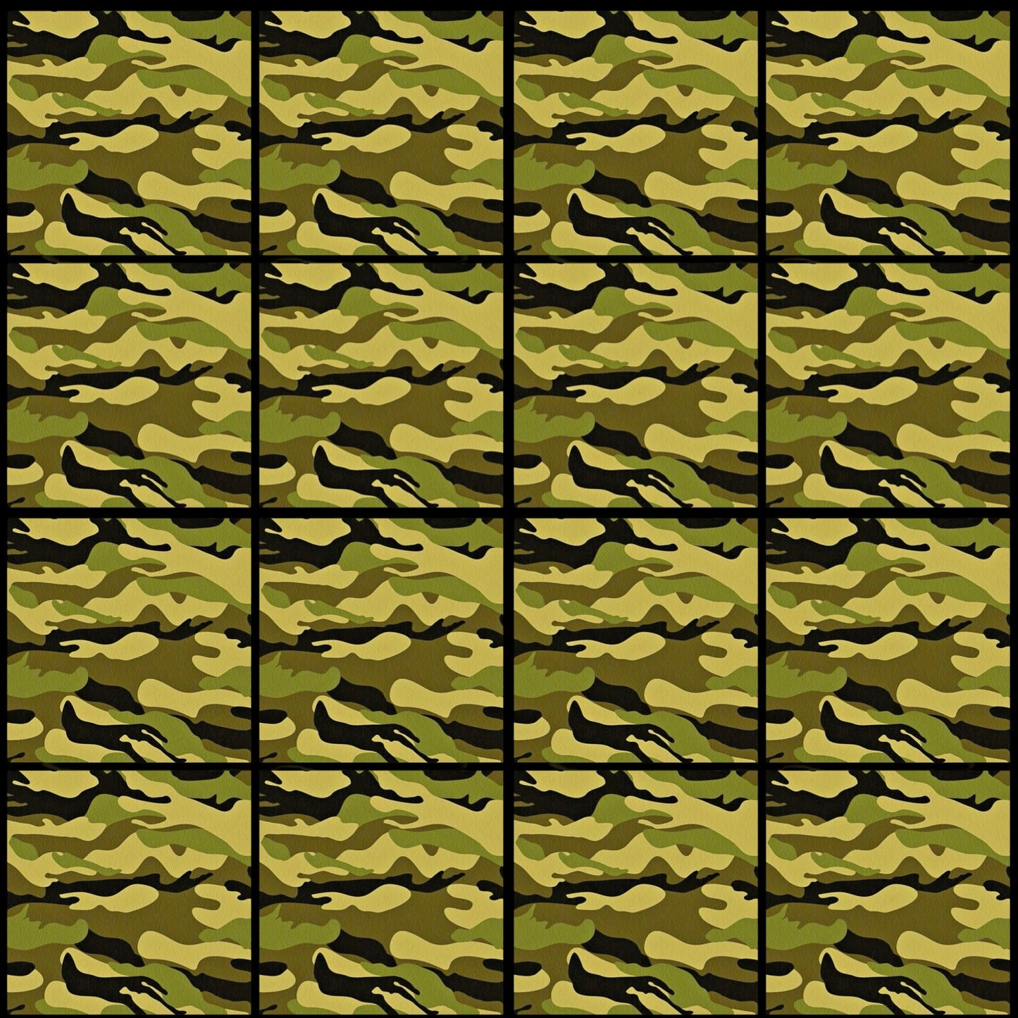 Camo 02 • 6”x 6” Epoxy Wall Tiles (16x Tiles)