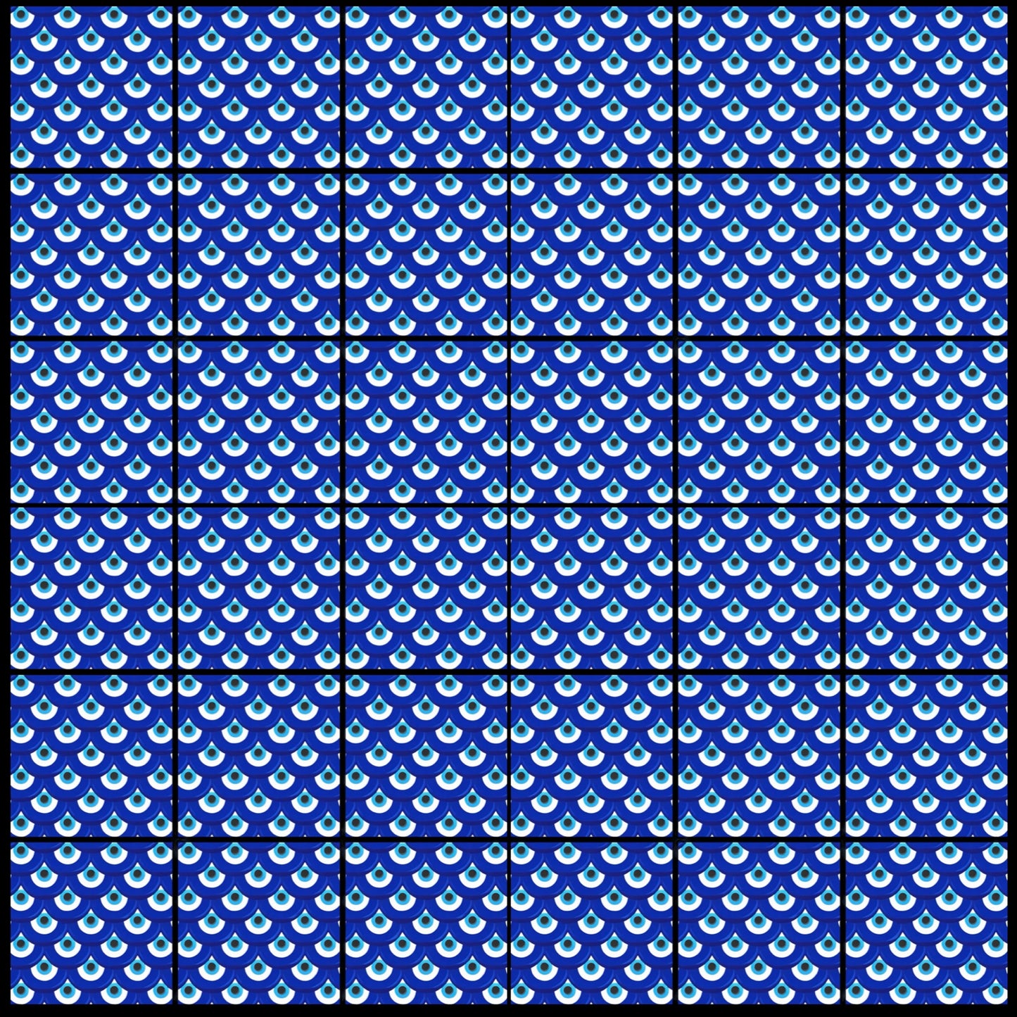 Evil Eye Scaled • 4”x 4” Epoxy Wall Tiles (36x Tiles)