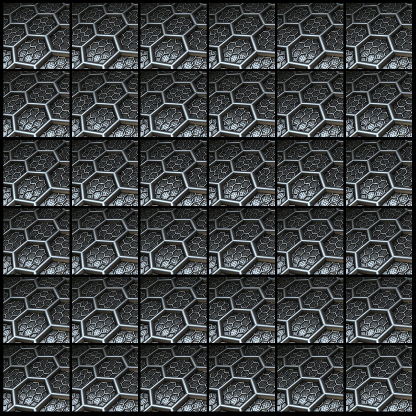 Hexo Grill • 4”x 4” Epoxy Wall Tiles (36x Tiles)