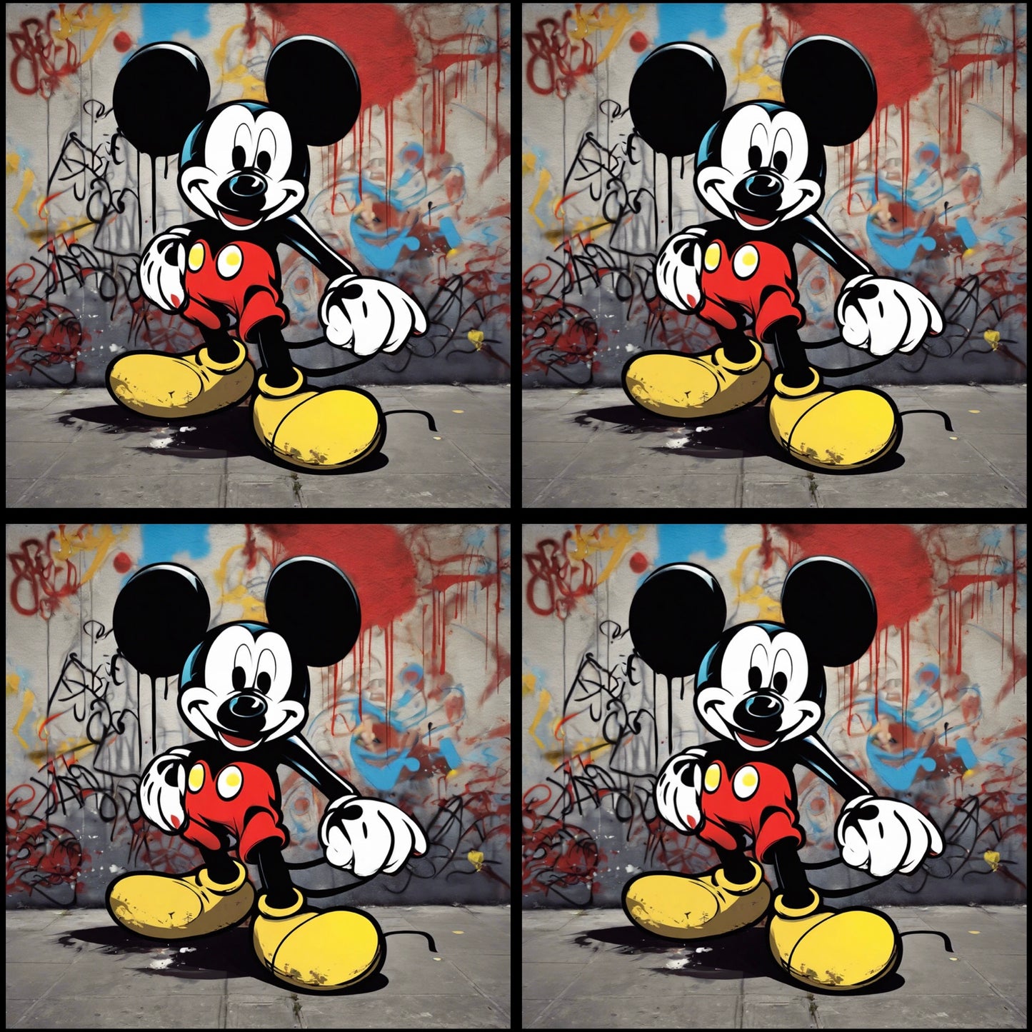 Mickey 92 • 12”x 12” Epoxy Wall Tile (4x Tiles)