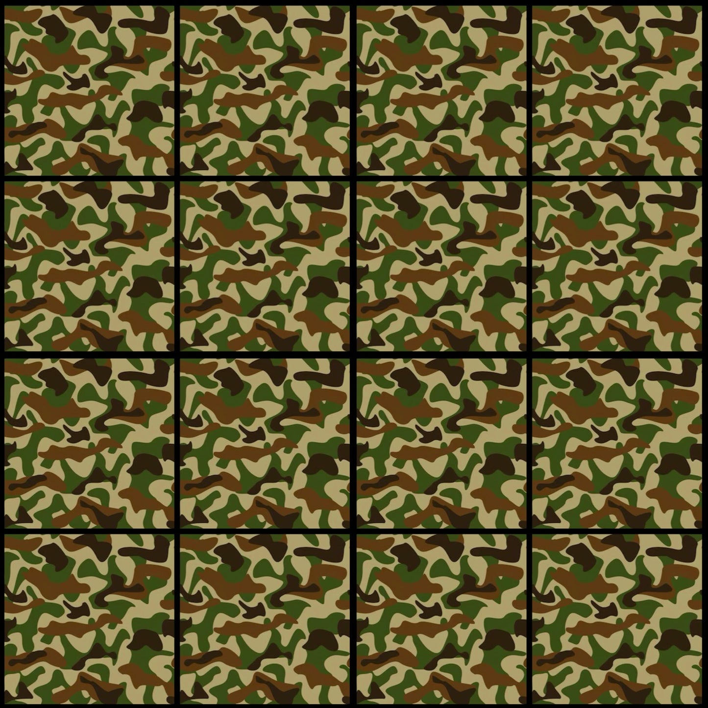 Camo 04 • 6”x 6” Epoxy Wall Tiles (16x Tiles)