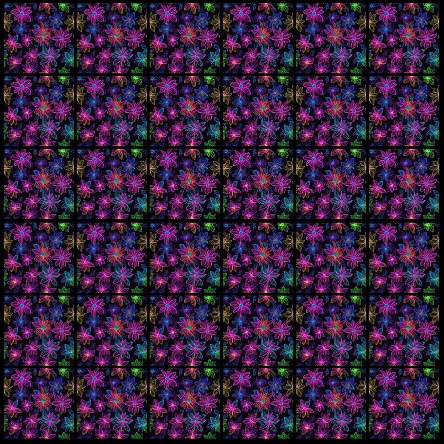 Neo Flower • 4”x 4” Epoxy Wall Tiles (36x Tiles)