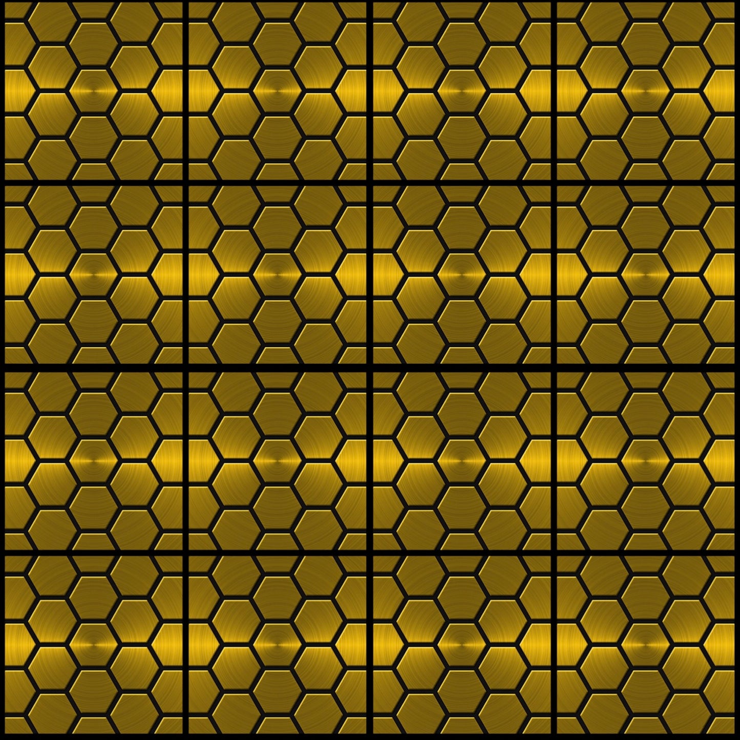 Gold Comb 06 • 6”x 6” Epoxy Wall Tiles (16x Tiles)