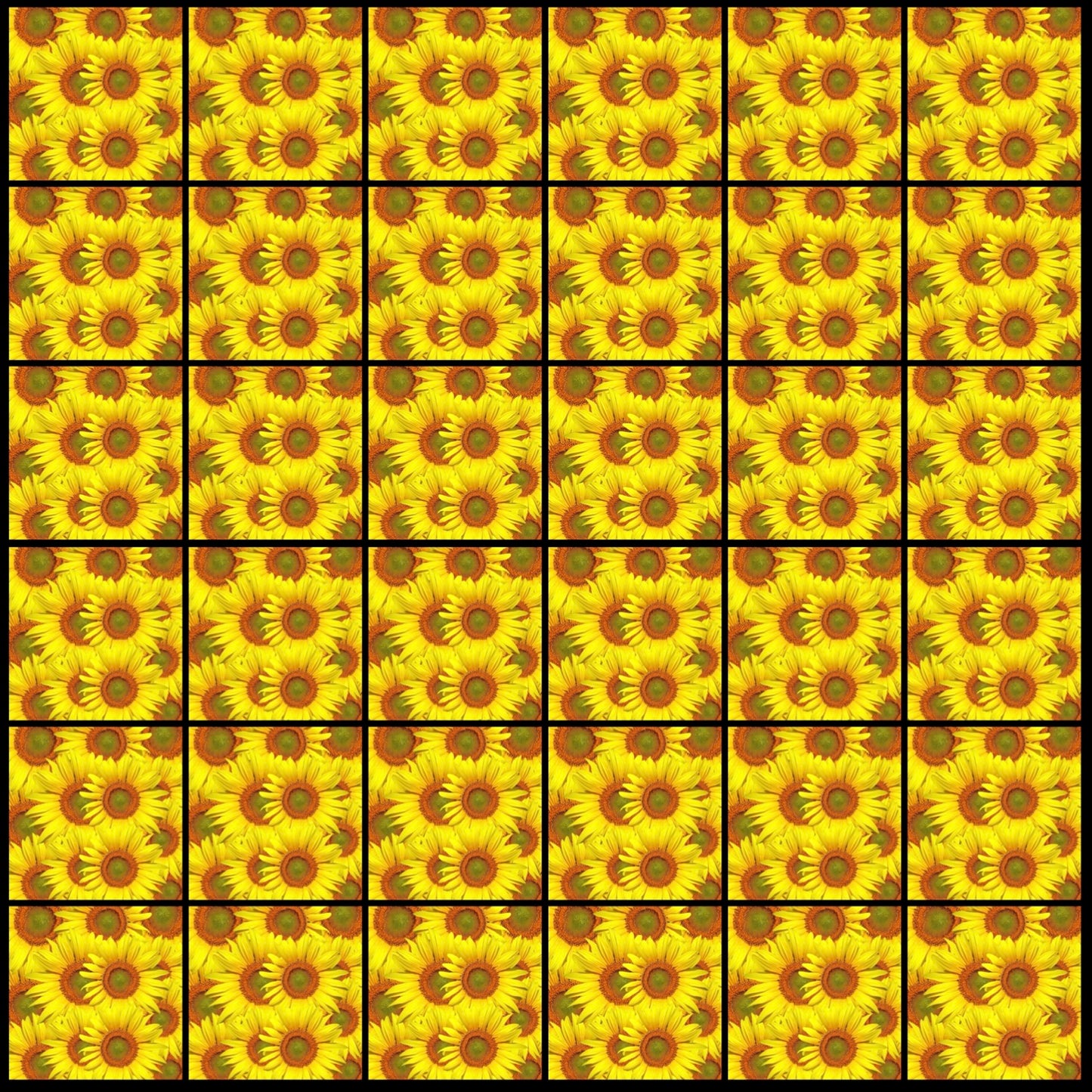 Sunflower • 4”x 4” Epoxy Wall Tiles (36x Tiles)