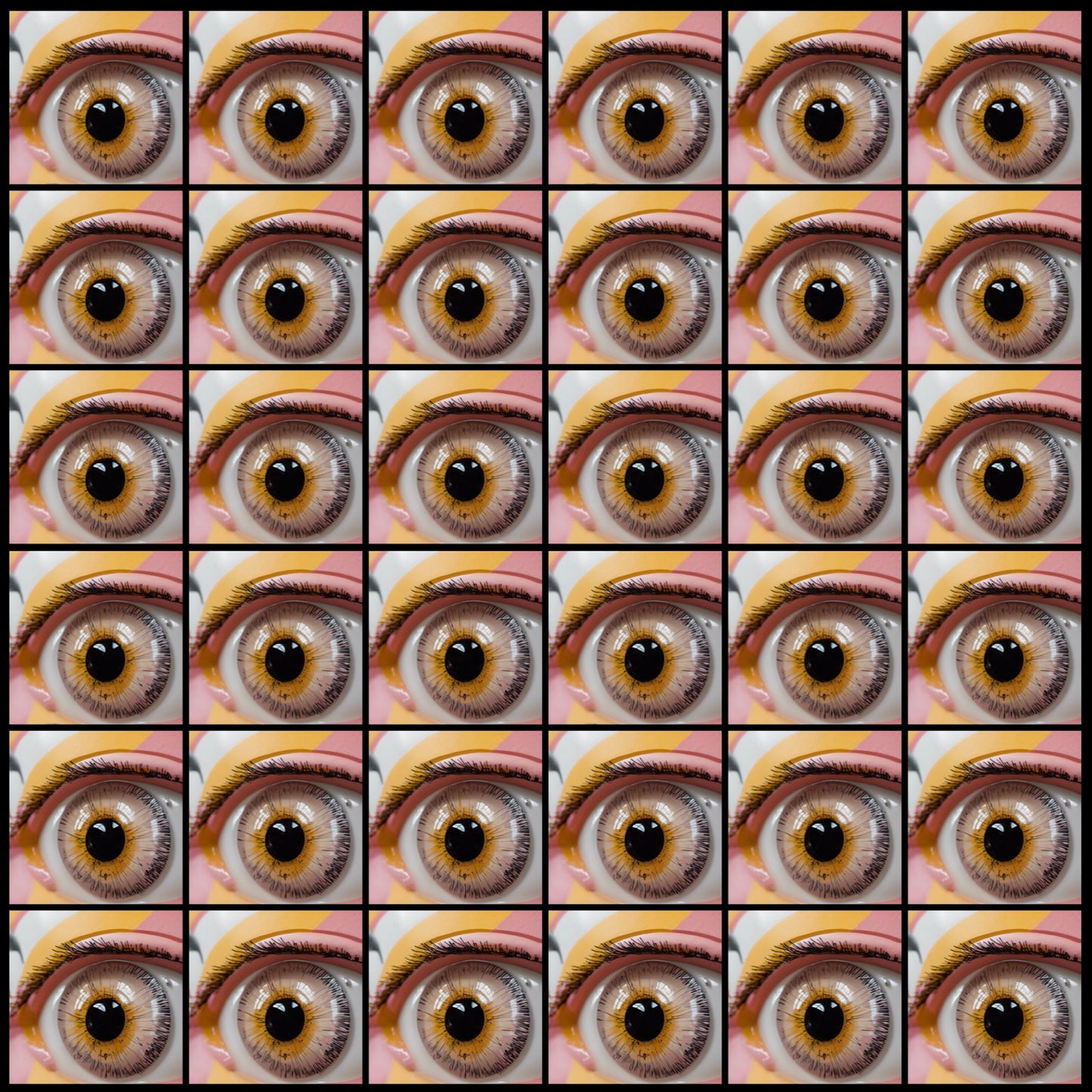 Glass Eyes • 4”x 4” Epoxy Wall Tiles (36x Tiles)