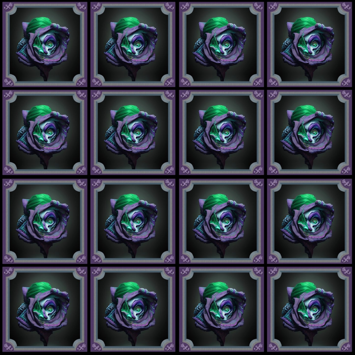 Rose Poison 04 • 6”x 6” Epoxy Wall Tiles (16x Tiles)