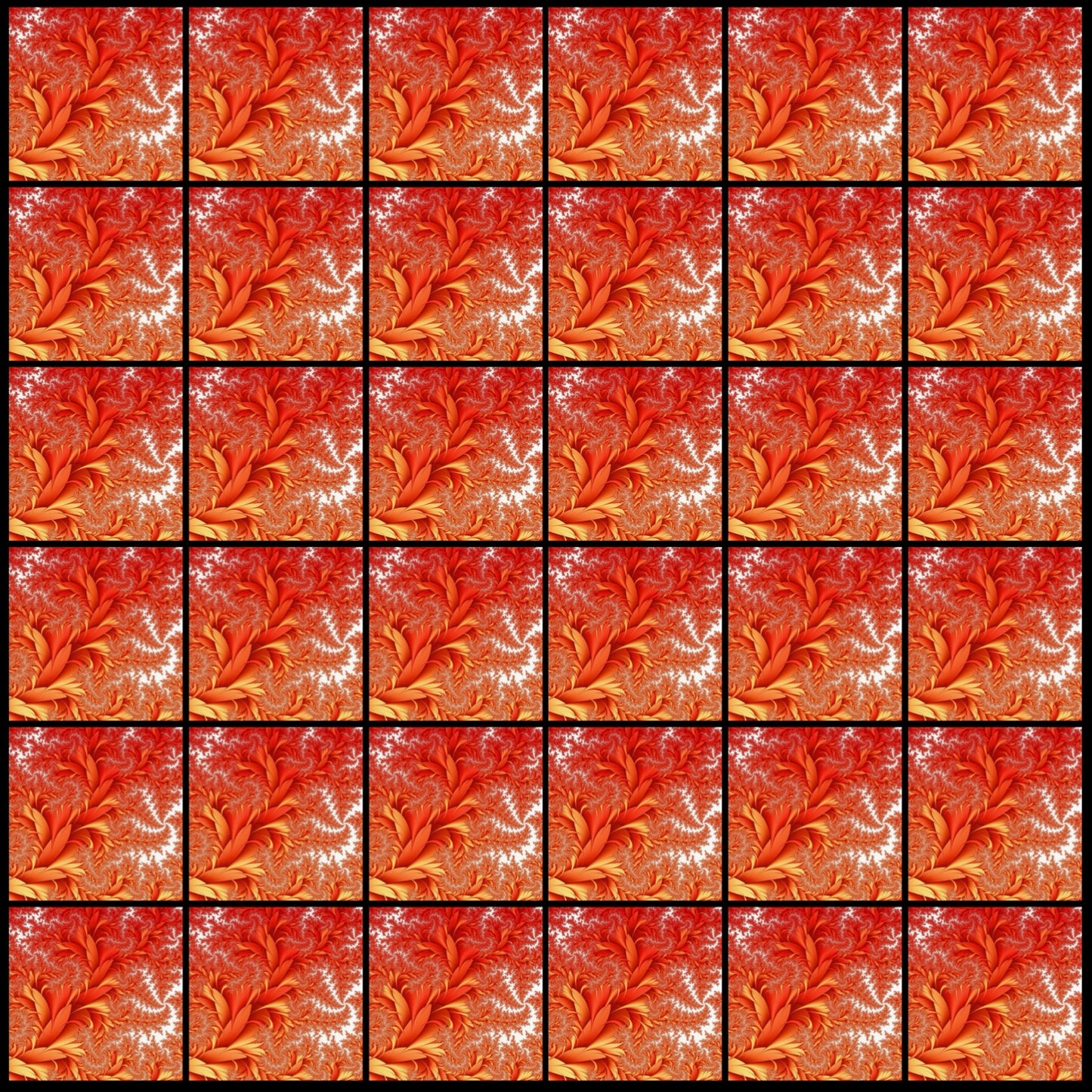 Floral 55 • 4”x 4” Epoxy Wall Tiles (36x Tiles)