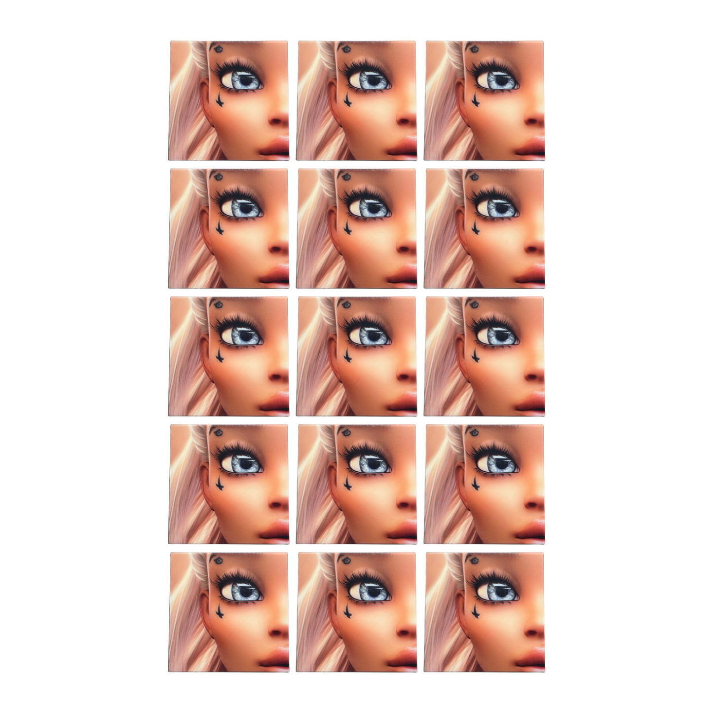 Blue Eyed • 12”x 12” Tiles • Ceramic Wall Art