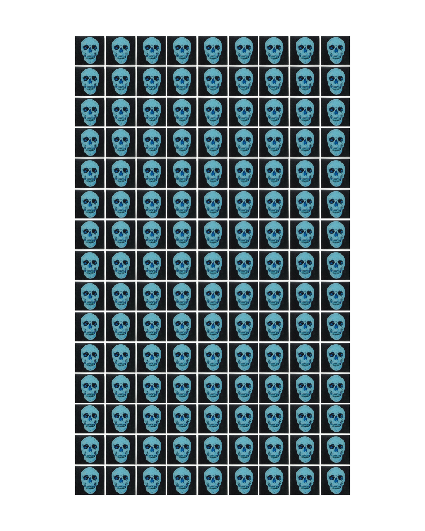 Blue Skull • 4”x 4” Epoxy Wall Tiles (135x Tiles)
