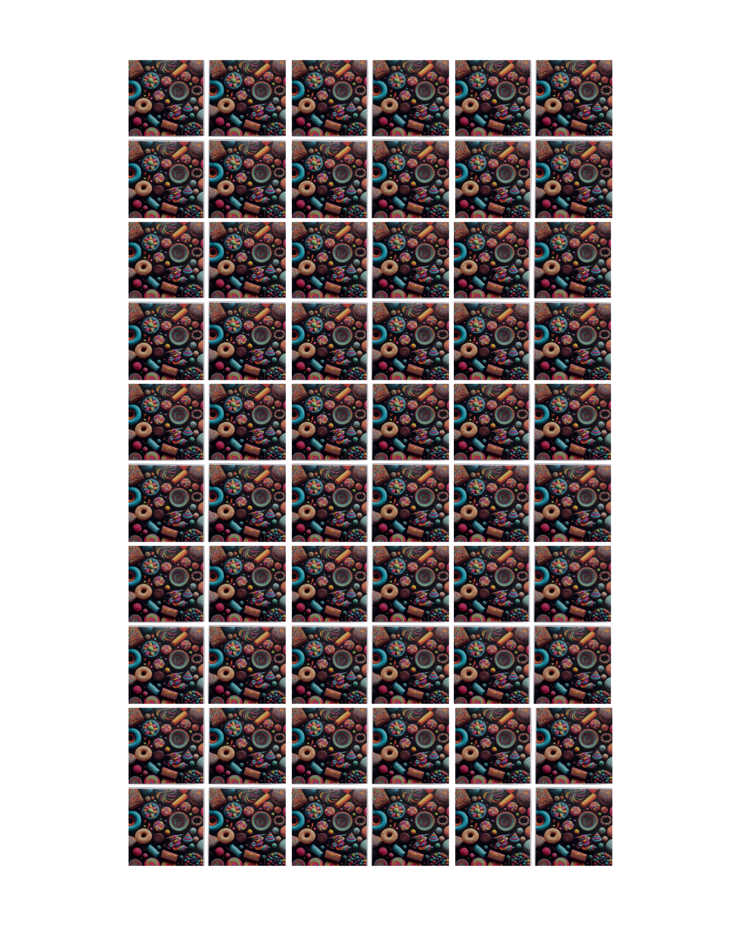 Too Sweet • 6”x 6” Epoxy Wall Tiles (60x Tiles)