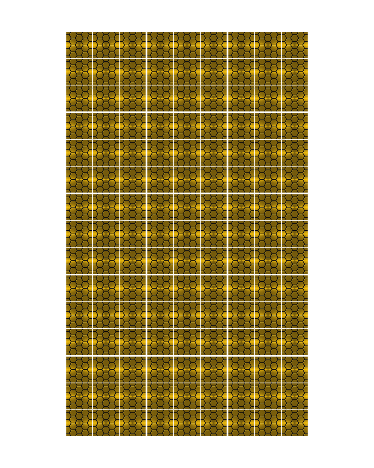 Gold Comb 04 • 4”x 4” Epoxy Wall Tiles (135x Tiles)