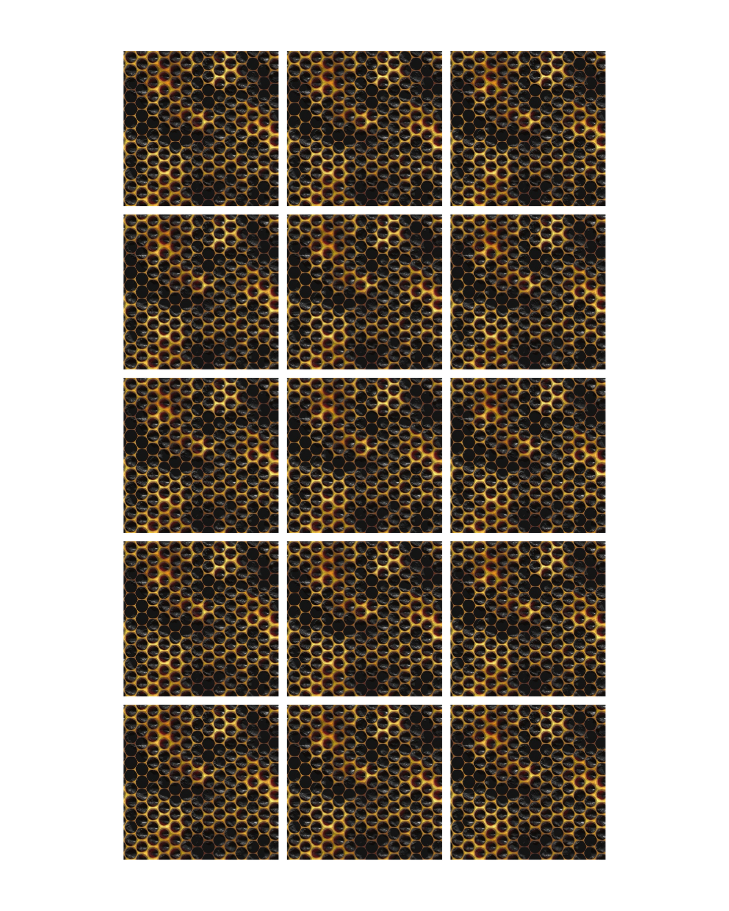 Honeycomb • 12”x 12” Epoxy Wall Tile (15x Tiles)