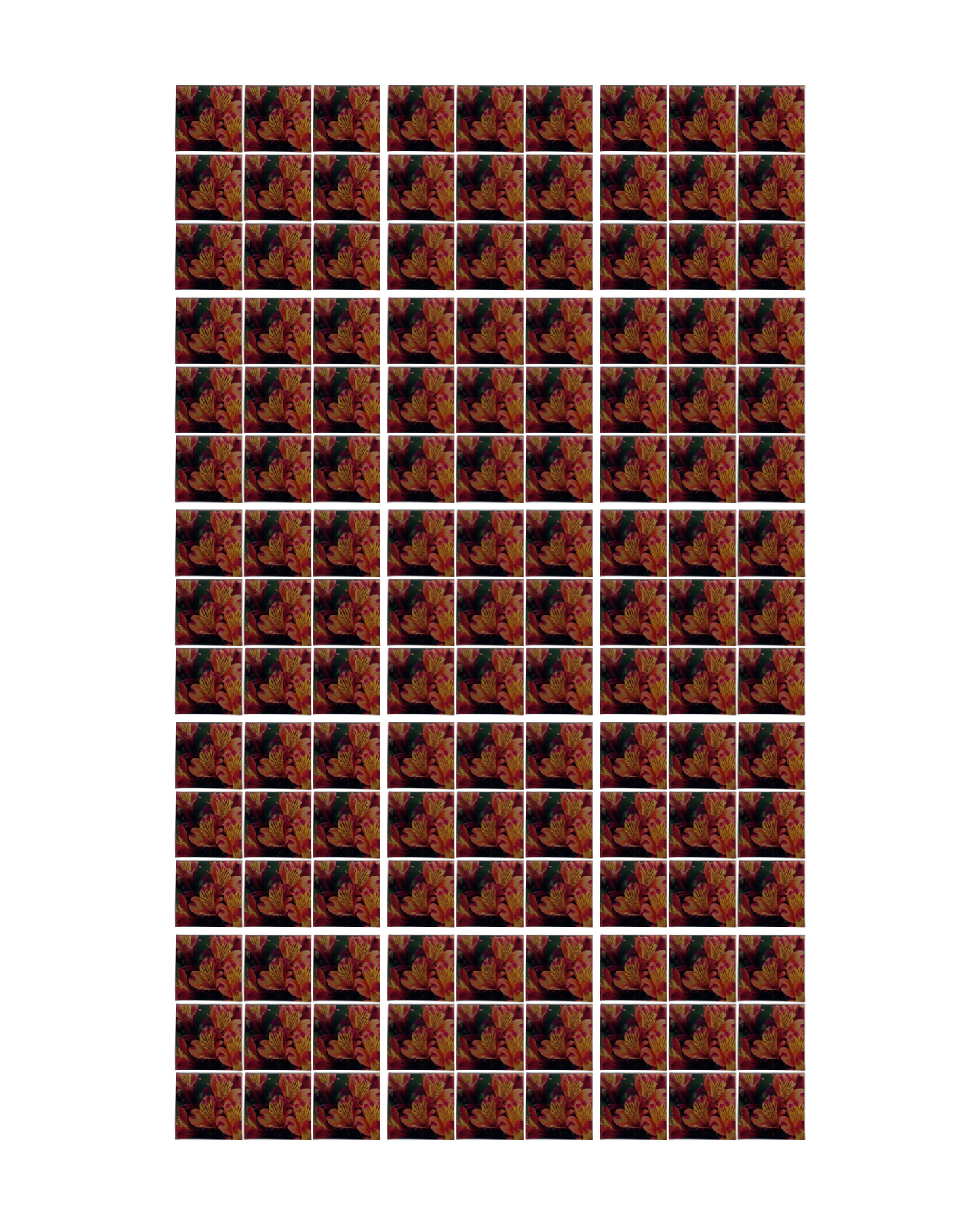 Flower 24 • 4”x 4” Epoxy Wall Tiles (135x Tiles)