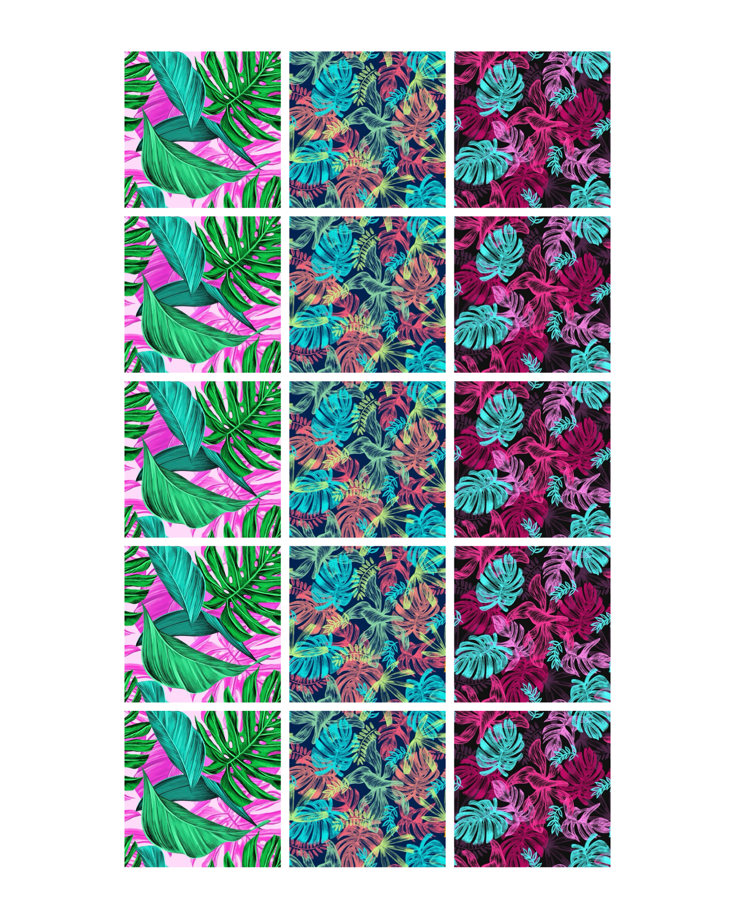 Floral SERIES • 12”x 12” Epoxy Wall Tile (15x Tiles)