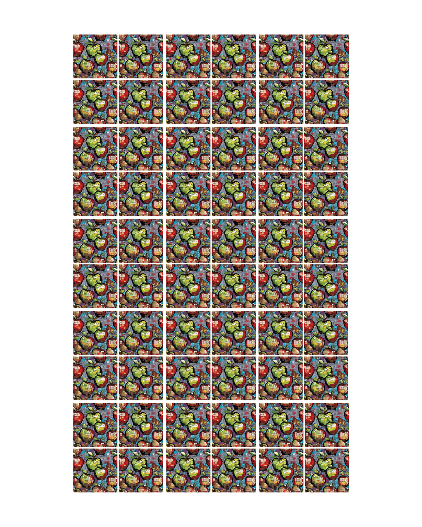 Tiled Apple 2 • 6”x 6” Epoxy Wall Tiles (60x Tiles)