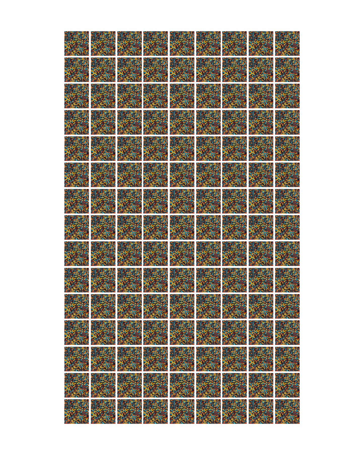 Comb 13 • 4”x 4” Epoxy Wall Tiles (135x Tiles)