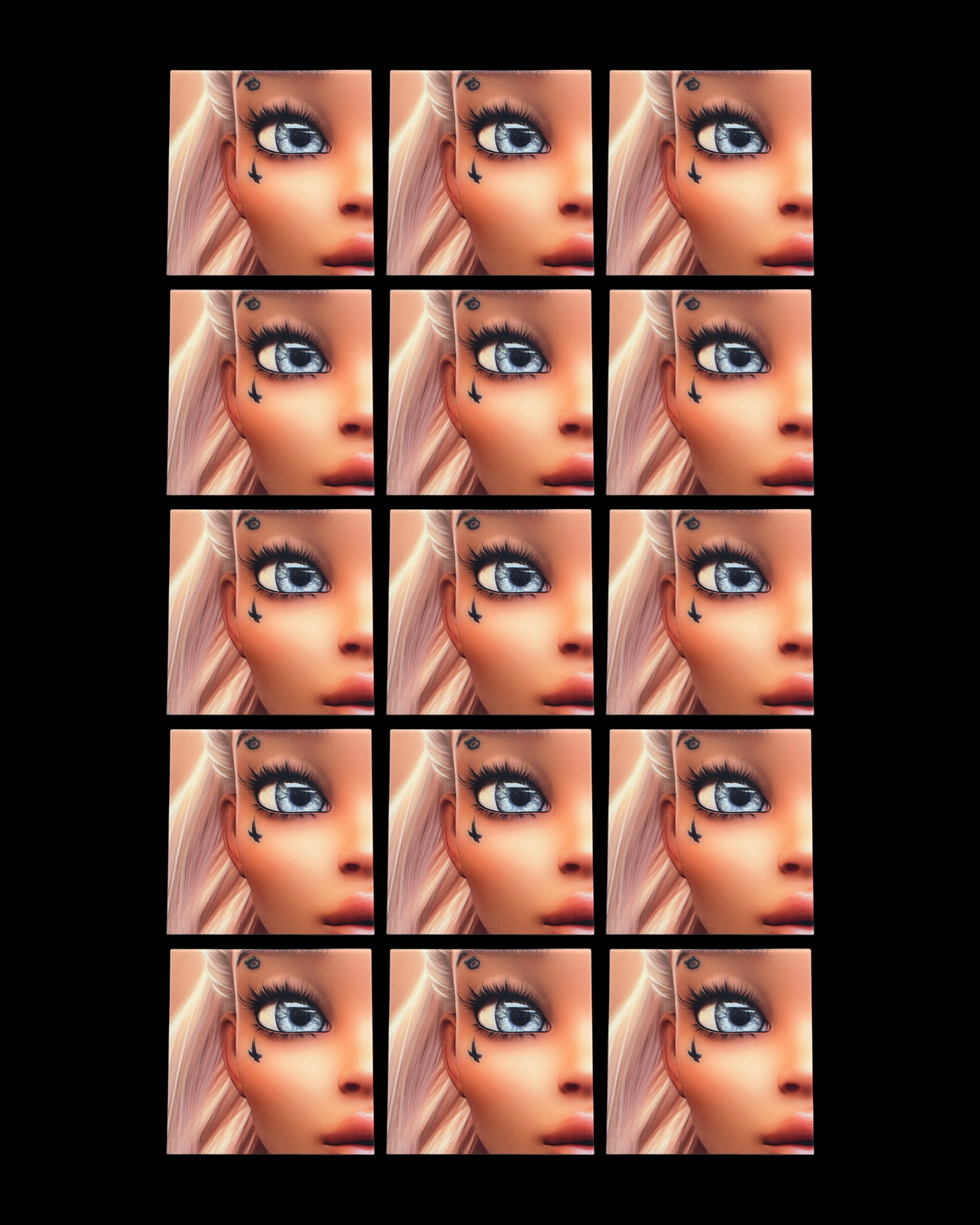 Blue Eyed • 12”x 12” Epoxy Wall Tiles