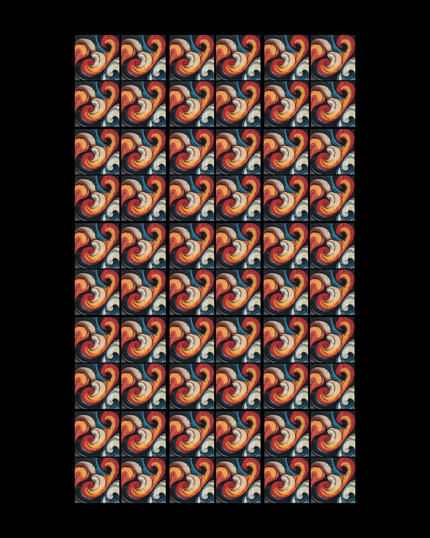 Paint Swirl • 6”x 6” Epoxy Wall Tiles