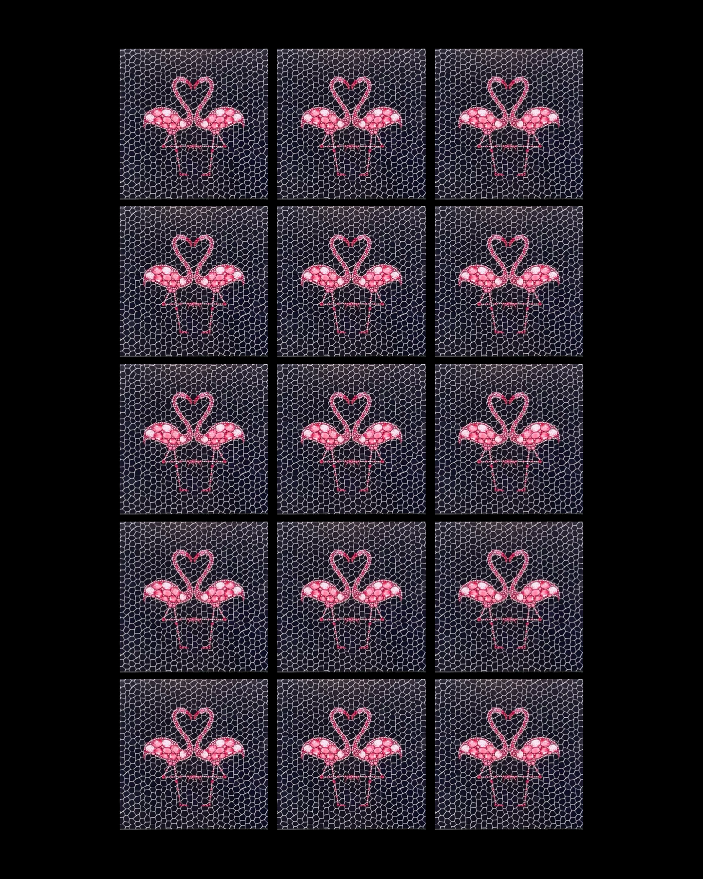 Flamingo 01 • 12”x 12” Epoxy Wall Tiles