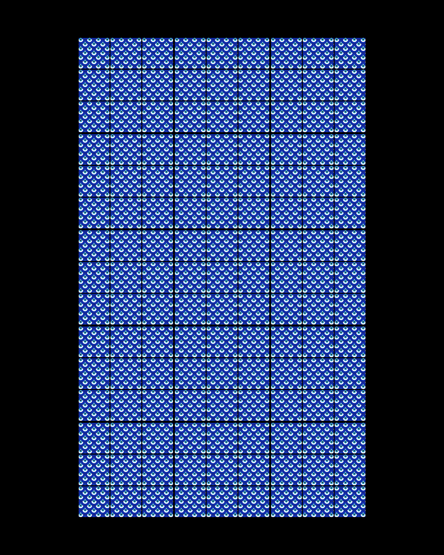 Evil Eye Scaled • 4”x 4” Epoxy Wall Tiles