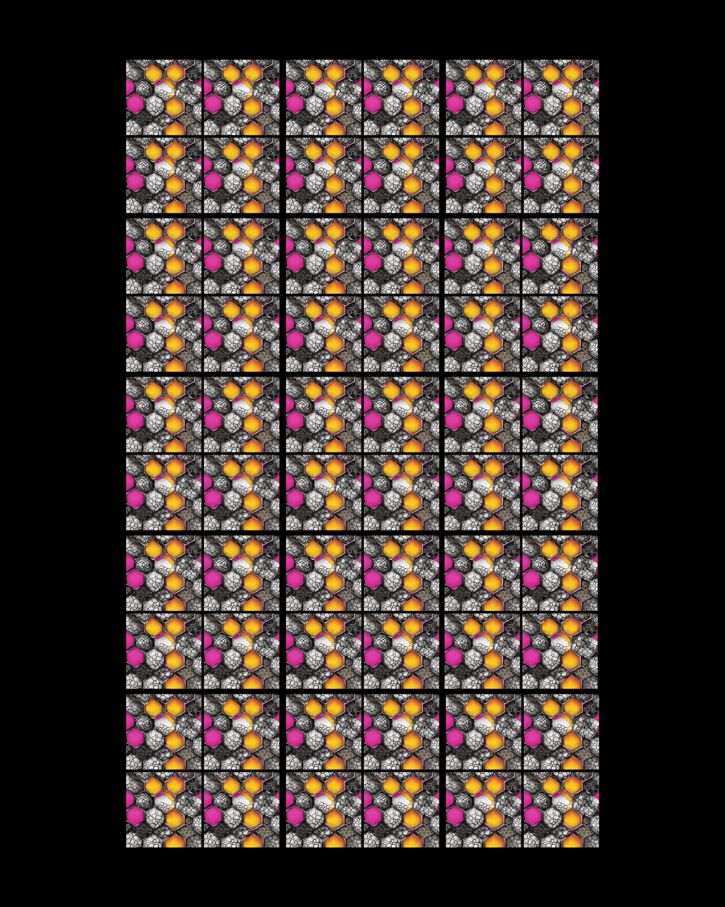 Comb 13 • 6”x 6” Epoxy Wall Tiles