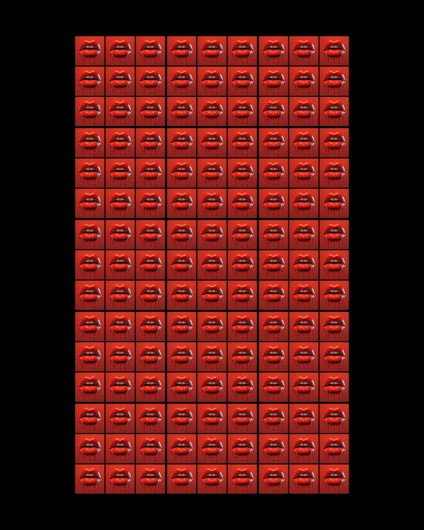 Red Mouth • 4”x 4” Epoxy Wall Tiles