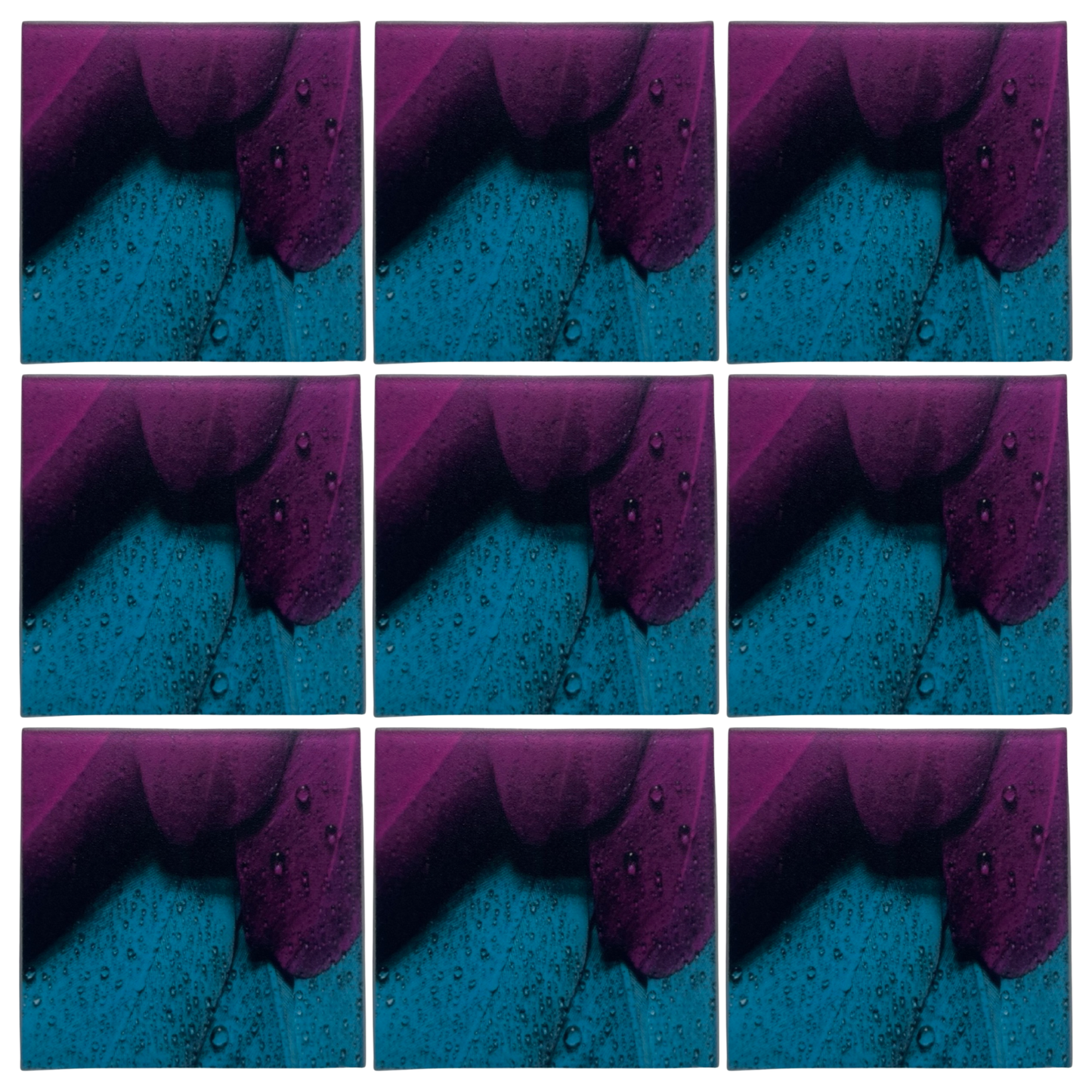 Feather Feel • 4”x 4” Tiles • Ceramic Wall Art