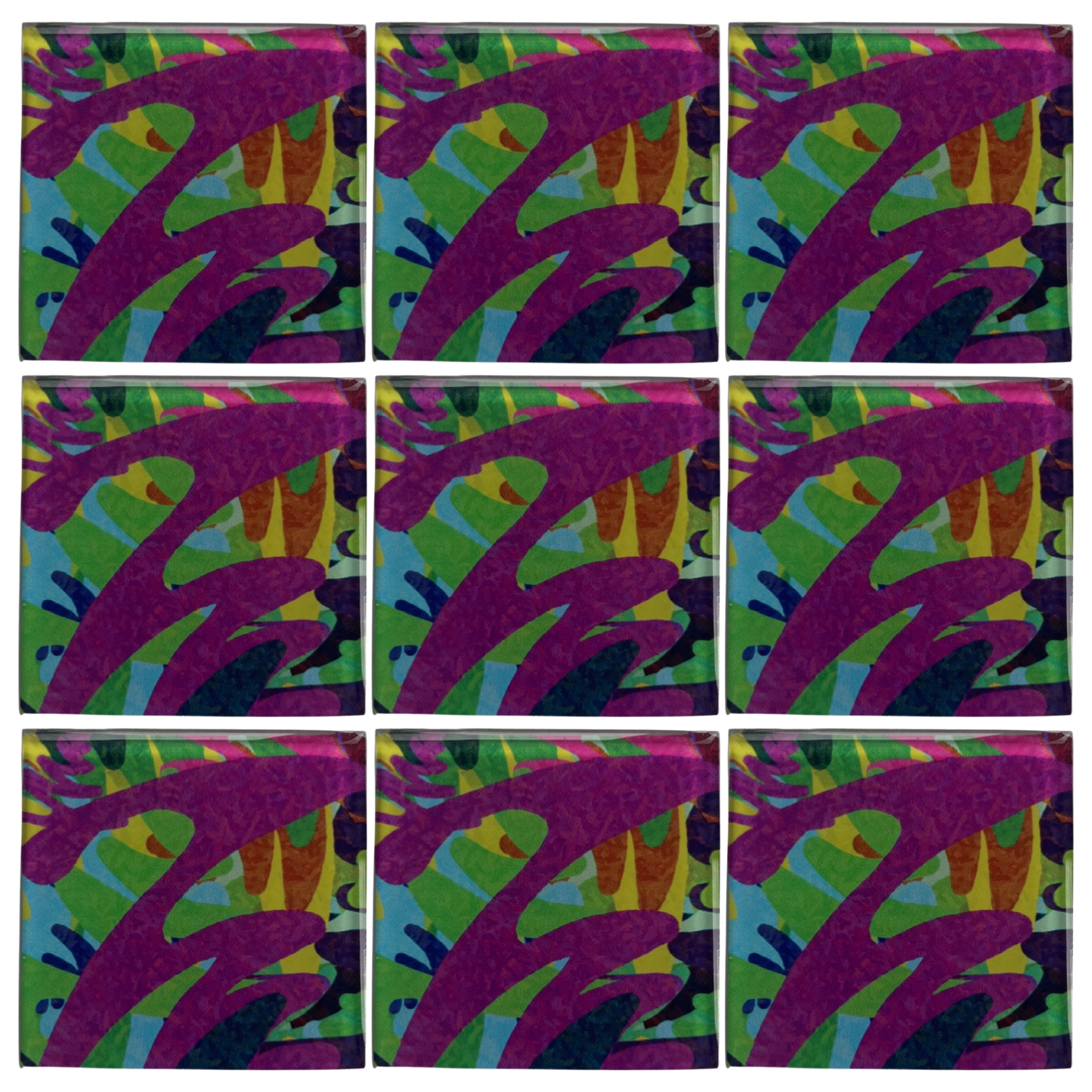 Graffiti 12 • 4”x 4” Tiles • Ceramic Wall Art